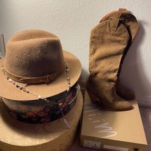 Cowgirl boots Bohemian Carmel leather boots